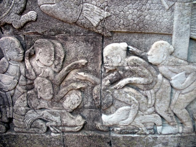 Ангкор.барельефы. Повседневная жизнь