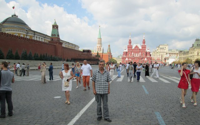 Автор на Красной площади в Москве