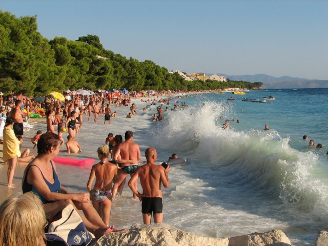 Пляж Тучепи на Адриатическом море, Хорватия