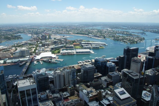 Вид на Сидней с башни AMP Tower