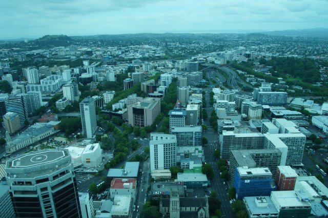 Вид с башни Sky Tower, Окленд, Новая Зеландия
