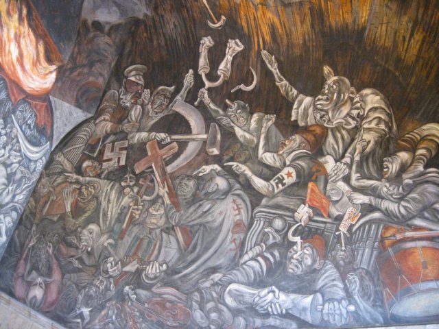 Фрески художника Ороско, Гвадалахара, Мексика