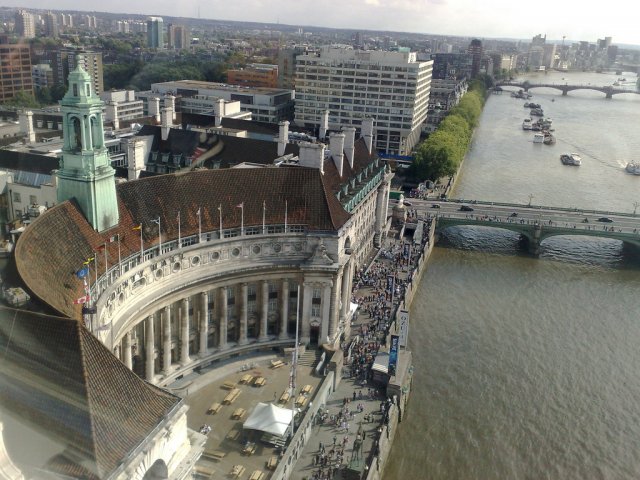Вид на город с Лондонского Глаза, Великобритания