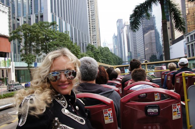 Гонконг из туристического автобуса