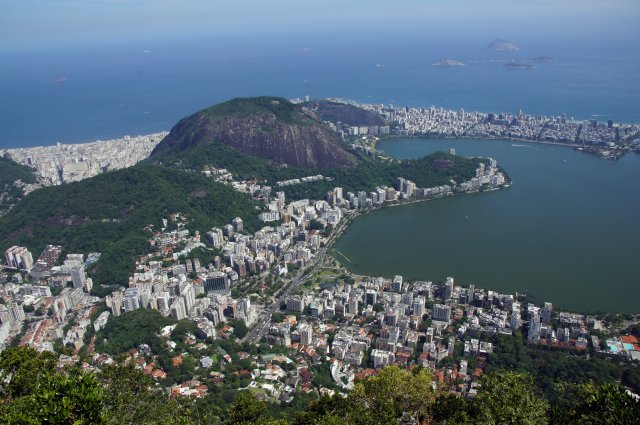 Вид с горы Корковаду, Рио
