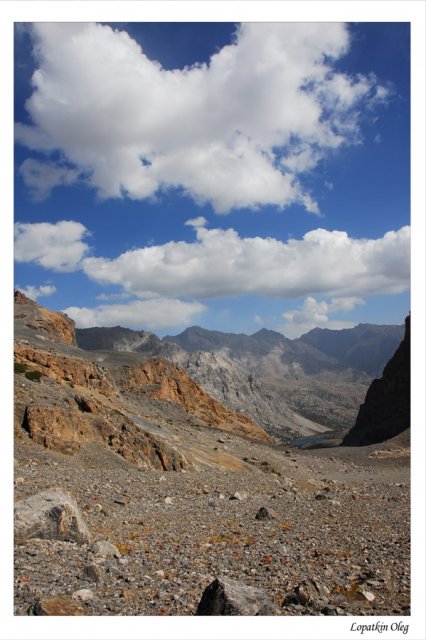 Виды на Фанские горы с перевала Чимтарга, 4600 м