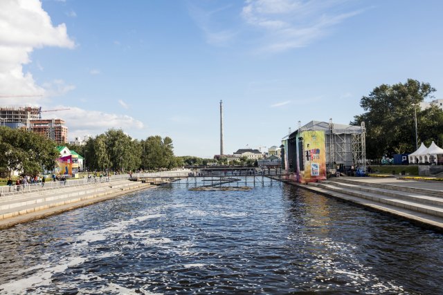 Плотина Городского пруда на реке Исеть, Екатеринбург