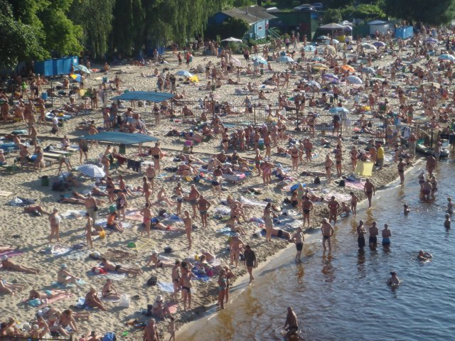 Пляж Гидропарк, Киев, Украина