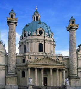 Вена Церковь Св. Карла (Karlskirche) 18 век