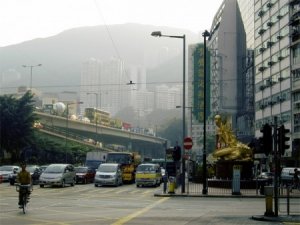 Гонконг. Пробки на улицах